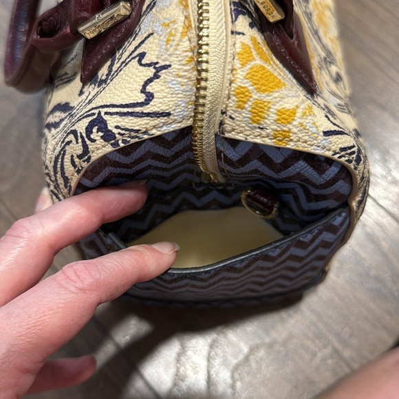 Tory Burch Bowling Bag Floral Contrast Print - Picture 14 of 15